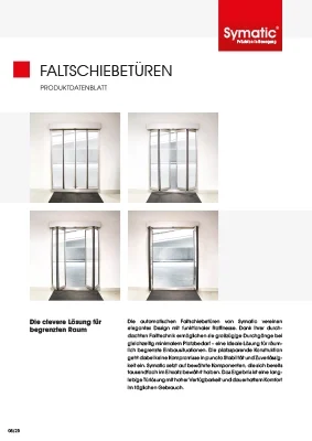 Titelbild des Datenblatts für Faltschiebeanlagen